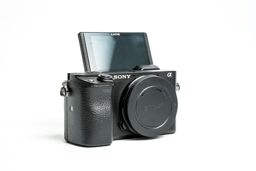 Black camera on white