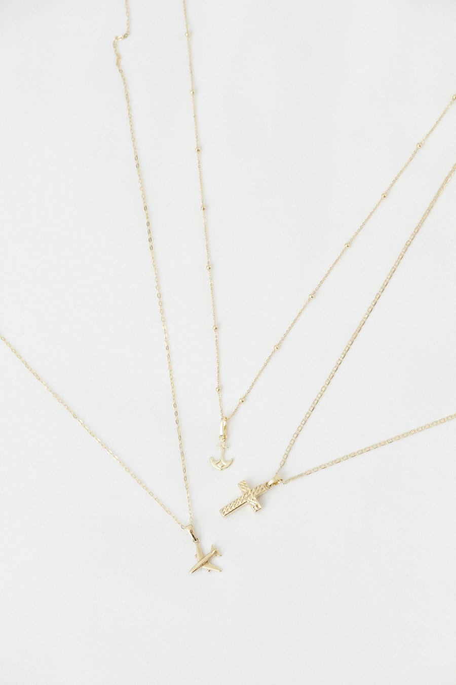 Gold necklaces