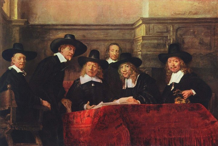 Rembrandt, The Syndics of the Drapers’ Guild, 1662